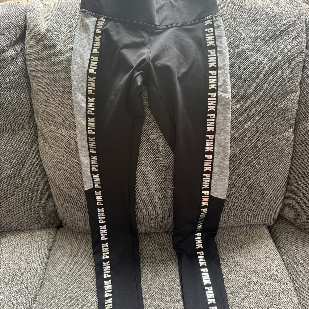 Victoria's Secret Black and Gray Kids Leggings